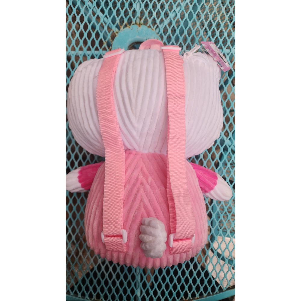 Sanrio Hello Kitty Kids Corduroy Plush Backpack, Pink - Picture 2 of 3